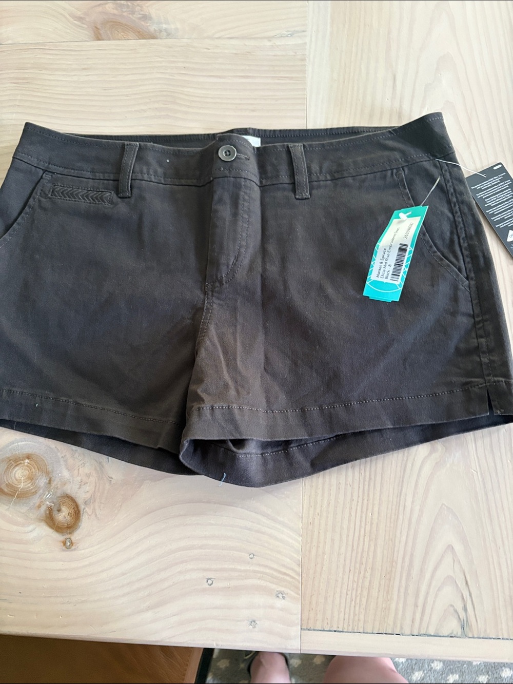 Women’s Grey Cotton Lycra Blend Shorts